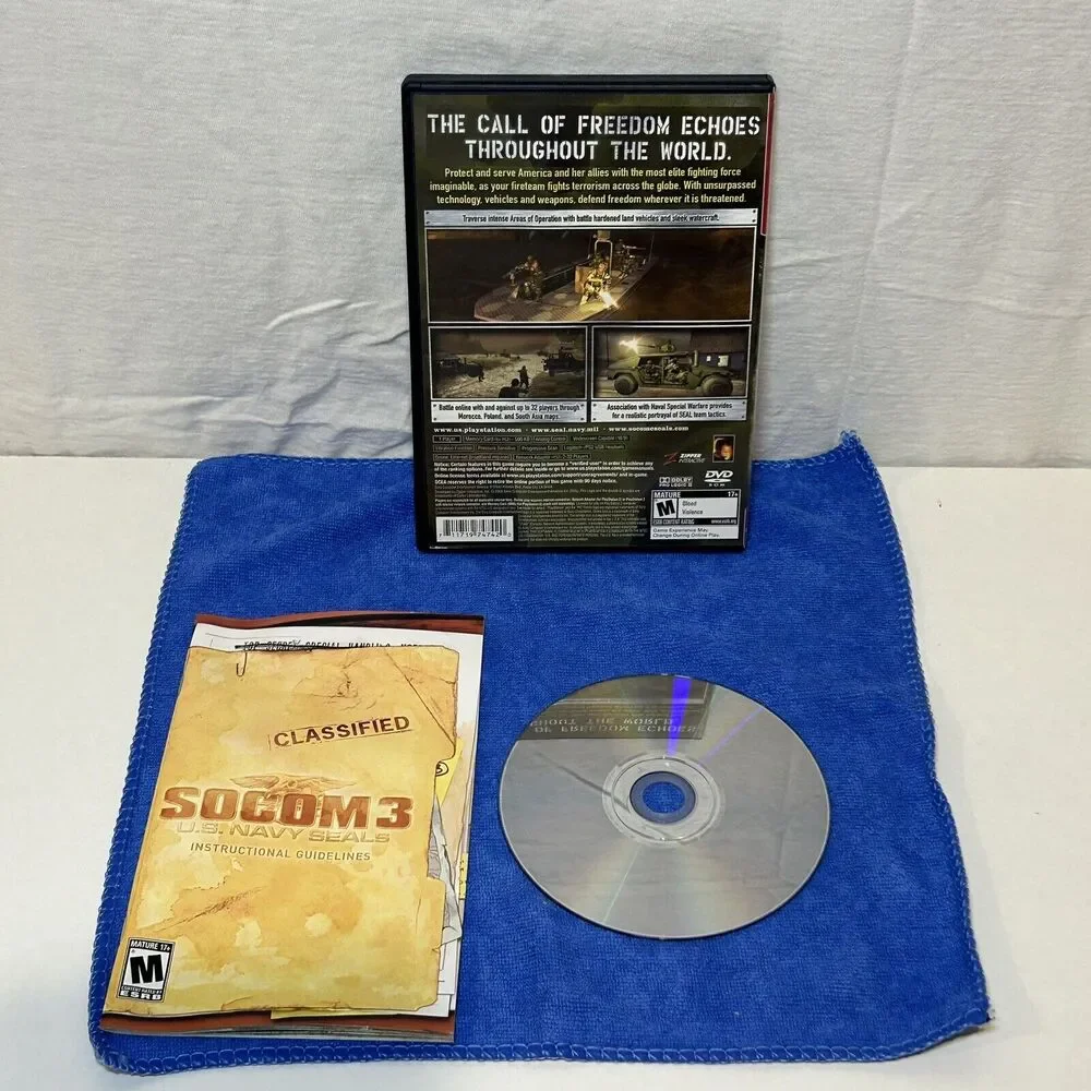 SOCOM 3: U.S. Navy SEALs (Sony PlayStation 2, 2005) CIB